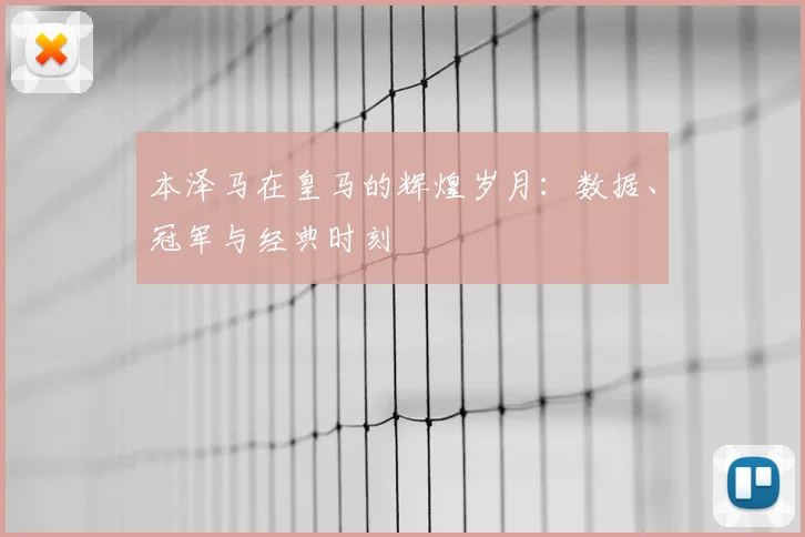 本泽马在皇马的辉煌岁月:数据、冠军与经典时刻